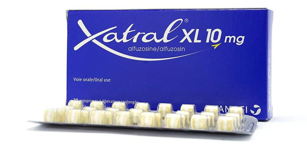 Xatral XL 10 mg uzatılmış salımlı alfuzosin tablet kutusunun ön yüzü