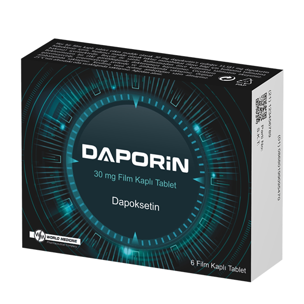 Daporin 30 mg 30 tabletlik ilaç kutusunun ön yüzü