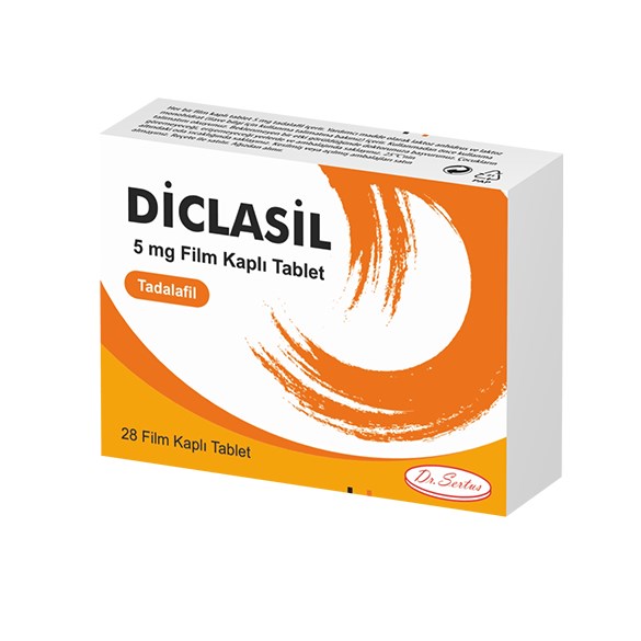Diclasil 5 mg 28 tablet ilaç kutusu, ön yüzü görünen ambalaj