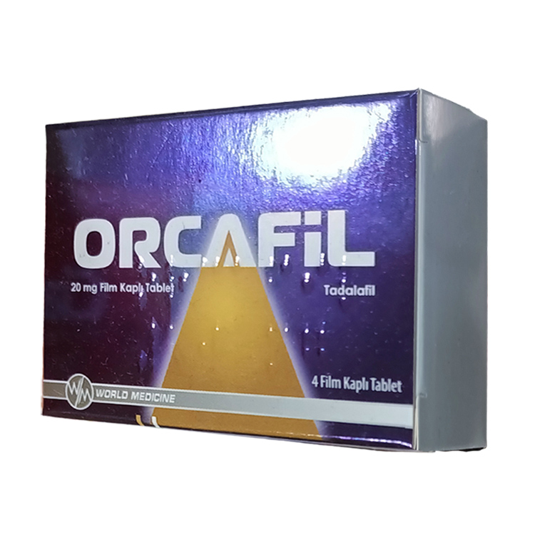Orcafil 20 mg 4 film tablet ilaç kutusu ön yüzü