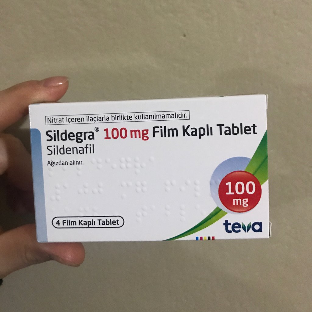 Sildegra 100 mg 4 tablet içeren ilaç kutusunun ön yüzü