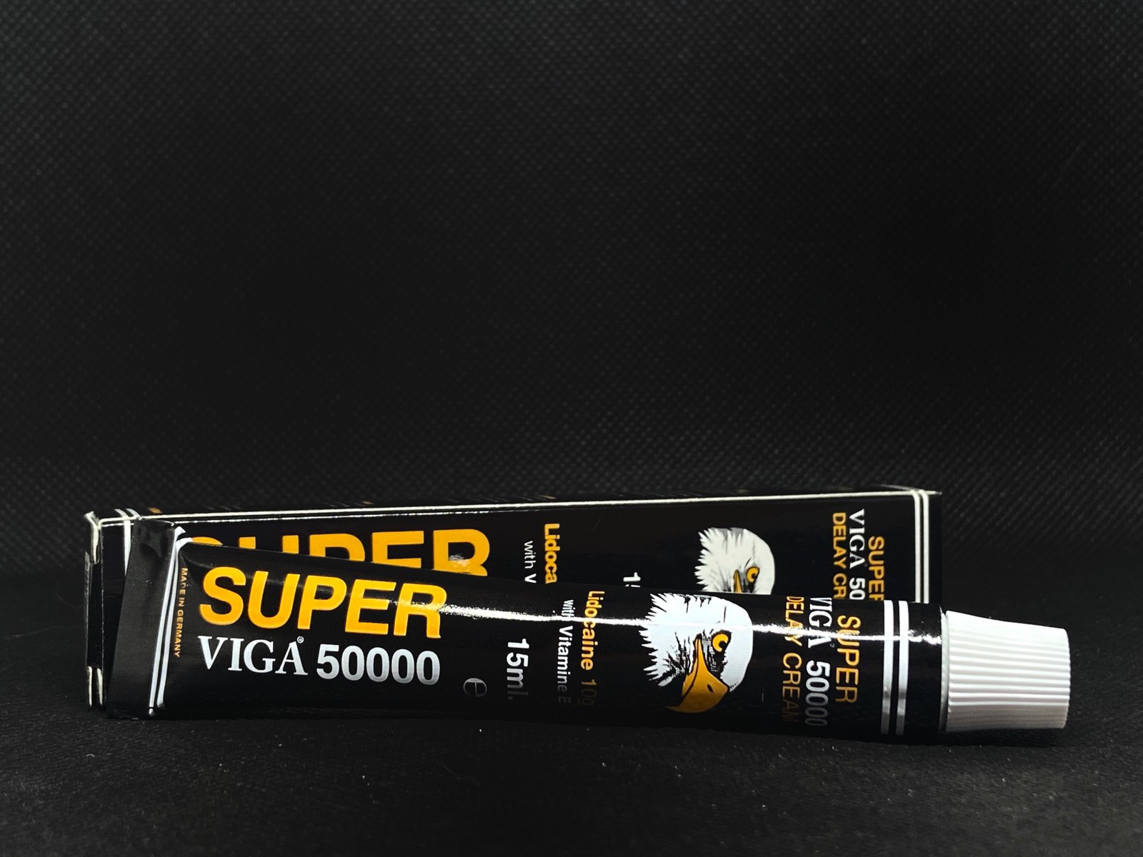 Super Viga 50000 Geciktirici Krem 15 ml ürün ambalajı ve tüp görünümü