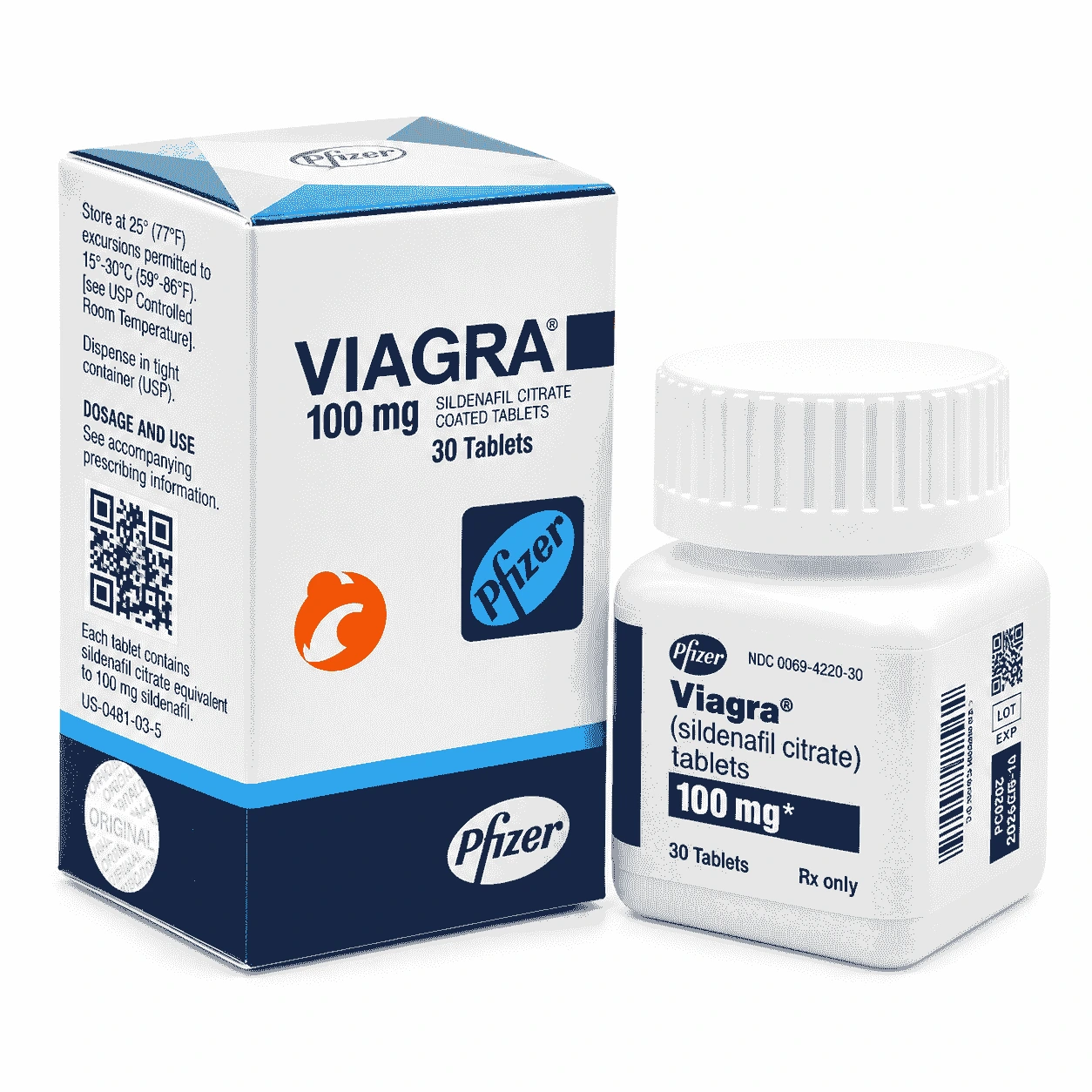 Viagra 100 mg 30 tabletlik ilaç kutusunun ön yüzü
