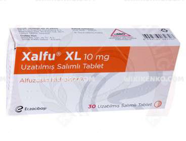Xalfu XL 10 mg 30 tablet içeren ilaç kutusunun ön yüzü